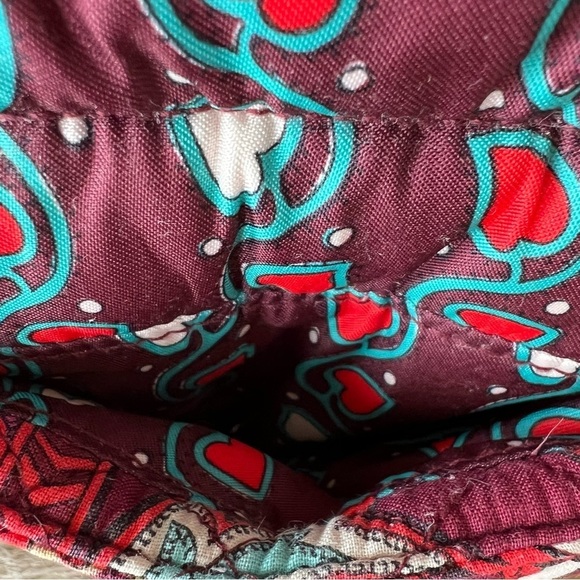 VERA BRADLEY Regal Paisley Convertible Carson Crossbody Floral Red Blue Quilted - Picture 5 of 15